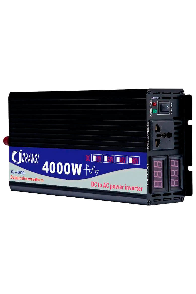 

Инвертор сетевой CJ 12/220V-2000W (CJ-4000Q) (FOC4000), Черный, Инвертор сетевой CJ 12/220V-2000W (CJ-4000Q) (FOC4000)